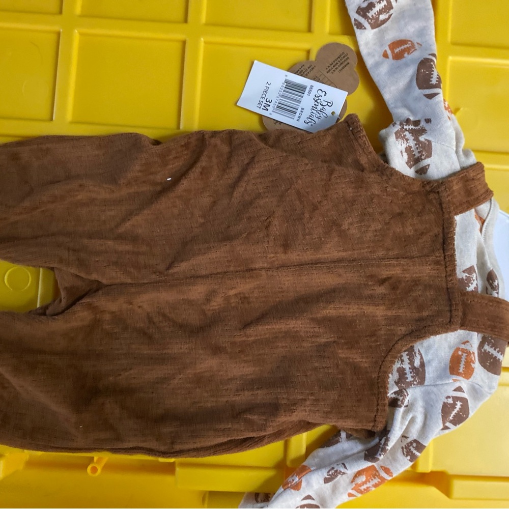 Baby Essentials Brown and White One Piece